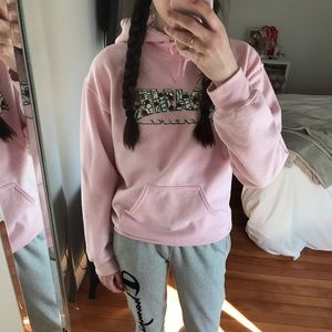 pink thrasher rose hoodie size small